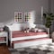 Baxton Studio Alya White Finished Wood Twin Size Daybed with Roll-Out Trundle Bed 168-10830-10831 - alternate 8